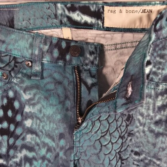 NWT rag & bone/JEAN Peacock‎ Feather Skinny Legging COTTON/ROICA W1503O026 Sz 26 - Picture 6 of 14